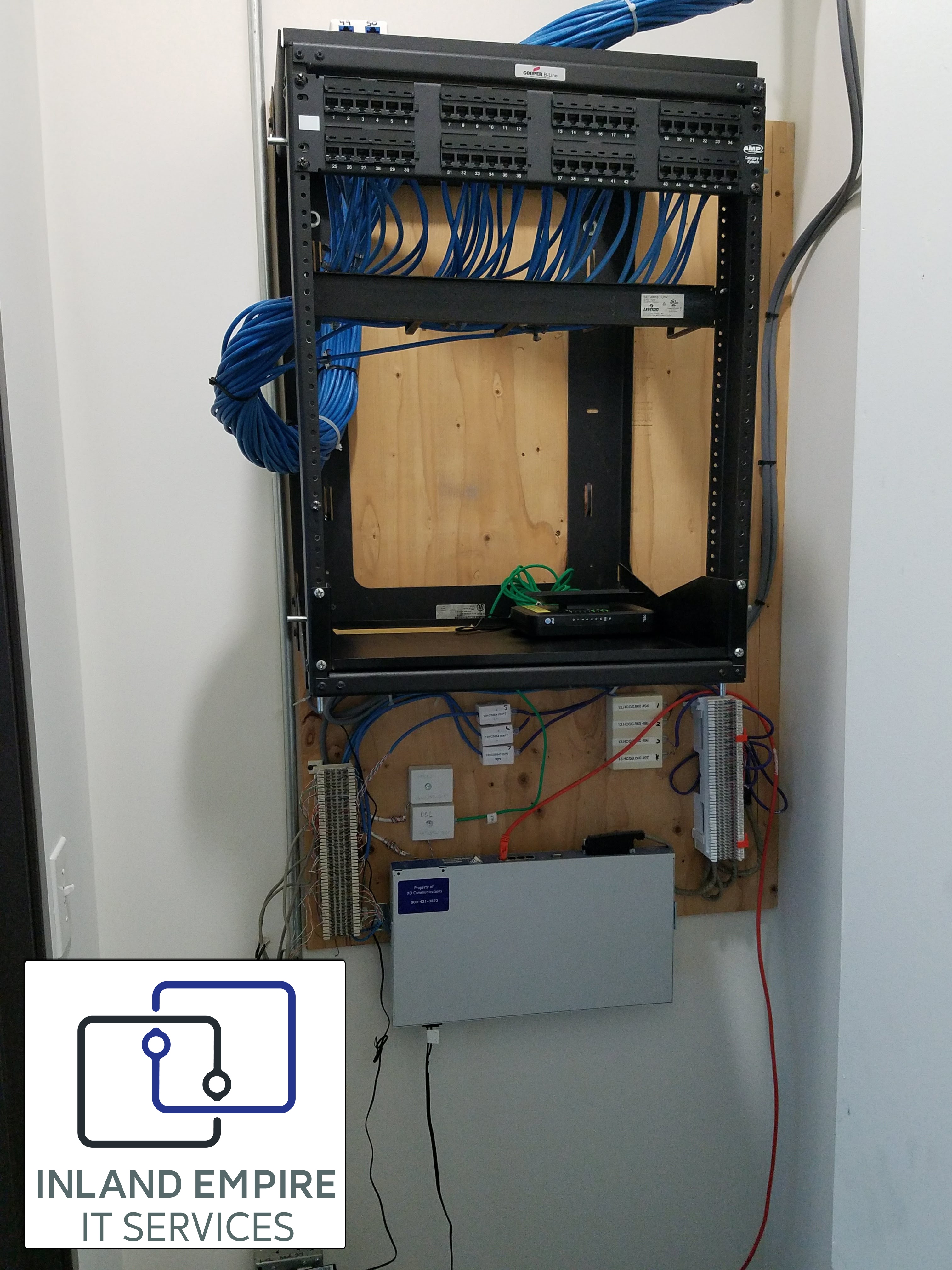 Network Rack with CAT6 Cable Runs